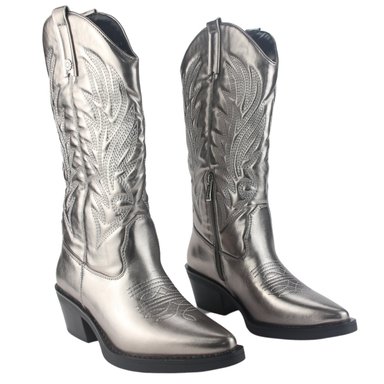 BOTA CHALADA MUJER WEST-22 PLATEADO CASUAL - 5