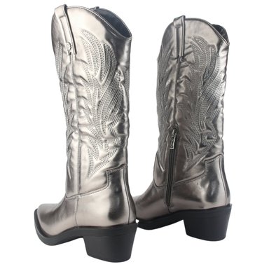 BOTA CHALADA MUJER WEST-22 PLATEADO CASUAL - 6