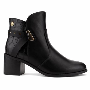 BOTIN NEGRO MUJER CASUAL CHALADA DIVA - 1