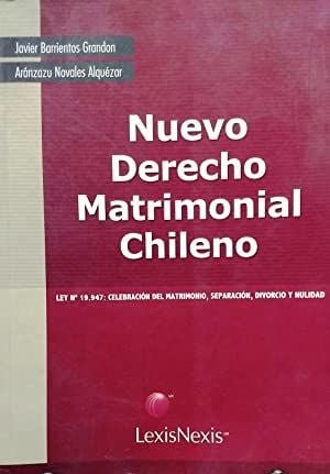 LIBRO DE HISTORIA Y HUMANIDADES NUEVO DERECHO MATRIMONIAL CHILENO JAVIER BARRIENTOS GRANDON - 1