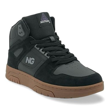 ZAPATILLA URBANA CAÑA ALTA CUERO BLACK HOMBRE NATGEO - 4