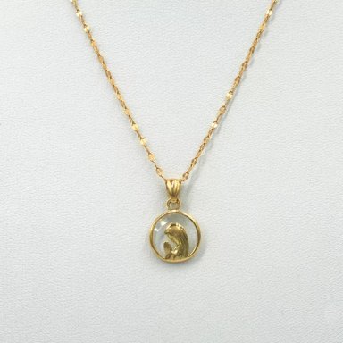 CONJUNTO VIRGEN NIÑA 12MM ORO 18K CRISTAL - 1