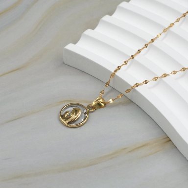 CONJUNTO VIRGEN NIÑA 12MM ORO 18K CRISTAL - 4