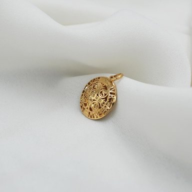 COLGANTE SAN BENITO TROQUELADO ORO 18K AMARILLO - 15MM - 1