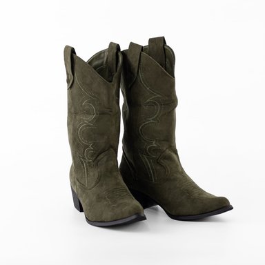 BOTAS MUJER MAILEA VAQUERA GAMUZA COSTURA SIMPLE MORO CCBO364CYM019 - 5