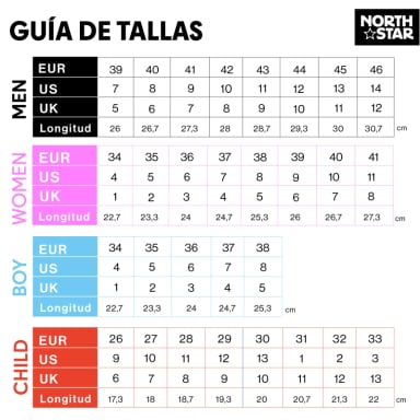 ZAPATILLA HOMBRE NORTH STAR SUPRIME NEGRO TOTAL - 6