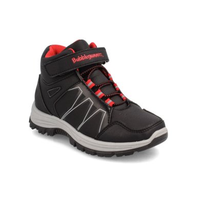 BOTIN NIÑO BUBBLEGUMMERS CHARMAN NEGRO-ROJO - 2