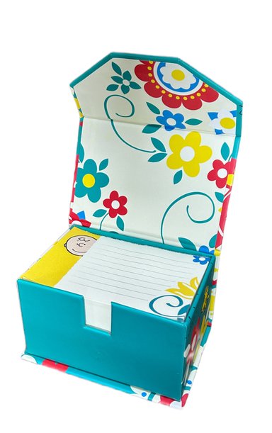 CAJA DE NOTAS ESCRITORIO PREMIUM PAPER SUPER LUJO SNOOPY FULL COLOR - 1