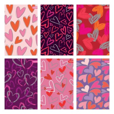 CUADERNO GLAMTEX UNIVESITARIO TAPA EXTRA DURA 100H 7MM CORAZONES 6U - 1
