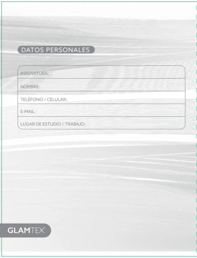 CUADERNO GLAMTEX TAPA EXTRA DURA 100 HOJAS CUADRICULADO 7MM 6U - 8
