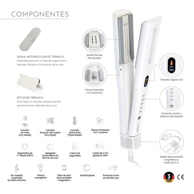 SECADOR DUO AIRFLOW STYLER 3 EN 1 SECADOR, ALISADOR SG-B5000 - 8