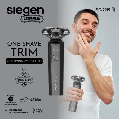 AFEITADORA TRIMMER SG-7215 2 EN 1 USO HUMEDO/SECO - 3