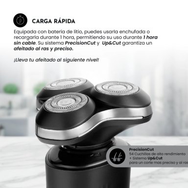 AFEITADORA SG-7205 USO HUMEDO/SECO 4D Y CARGA RAPIDA - 6