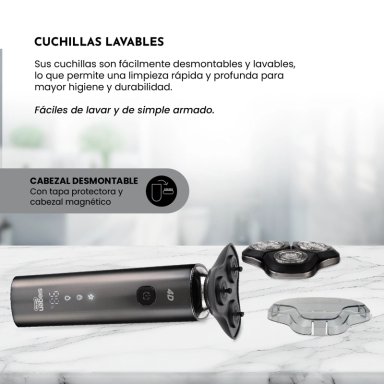 AFEITADORA SG-7220 3 EN 1 USO HUMEDO/SECO, 4D+ACCESORIOS - 5