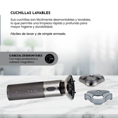 AFEITADORA SG-7240, 4 EN 1, TURBO ACT, 3 CABEZALES FLOTANTES - 4