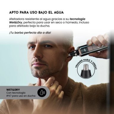 AFEITADORA TRIMMER SG-7225 3EN1 HUMEDO/SECO 4D PANTALLA LED - 5