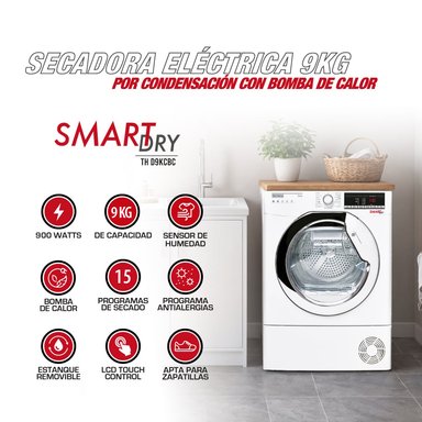 SECADORA ELE CTRICA 9 KG POR CONDENSACION CON BOMBA CALOR - 4