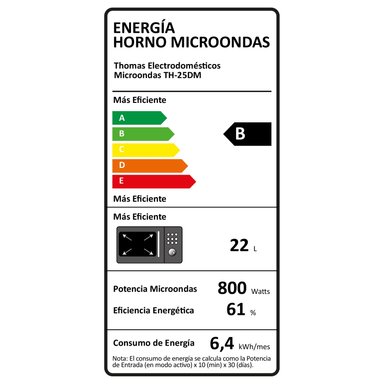 MICROONDAS THOMAS TH-25DM DIGITAL 25 LITROS - 3