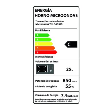 MICROONDAS THOMAS TH-34DMG DIGITAL + GRILL 34 LITROS - 10