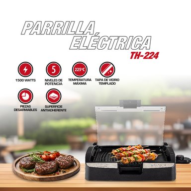 PARRILLA THOMAS ELÉCTRICA TH-224 1650W - 3