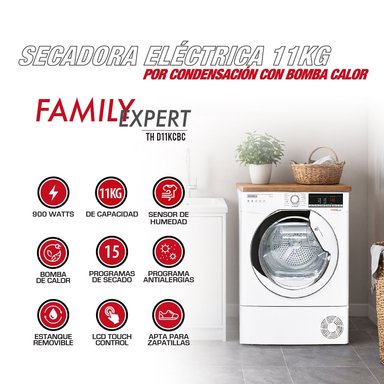 SECADORA ELE CTRICA 11 KG POR CONDENSACION CON BOMBA CALOR - 4