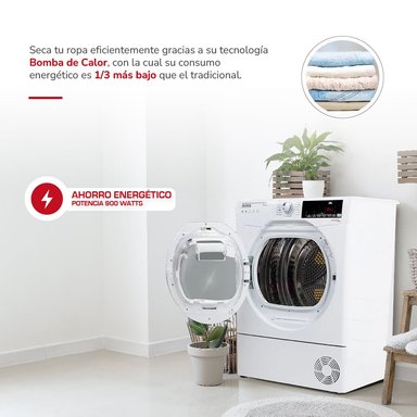 SECADORA ELE CTRICA 11 KG POR CONDENSACION CON BOMBA CALOR - 5