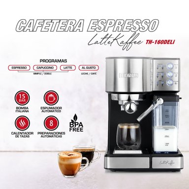 CAFETERA THOMAS EXPRESSO LATEKAFFEE TH-160DELI SÚPER AUTOMÁTICA - 3