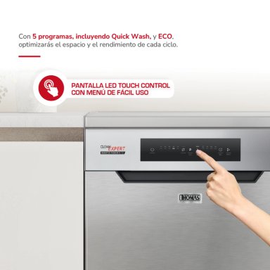 LAVAVAJILLAS 13 CUBIERTOS INOX SILVER TH-DW13CI - 6
