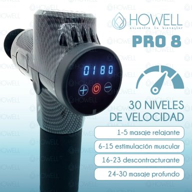 PISTOLA MASAJES HOWELL PROFESIONAL MASAJEADOR MUSCULAR - 4