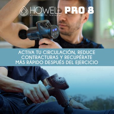 PISTOLA MASAJES HOWELL PROFESIONAL MASAJEADOR MUSCULAR - 8