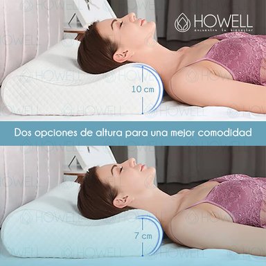 PACK X2 ALMOHADA HOWELL MEMORY CERVICAL ORTOPÉDICA CON MEMORIA - 4