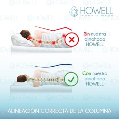 PACK X2 ALMOHADA HOWELL MEMORY CERVICAL ORTOPÉDICA CON MEMORIA - 5