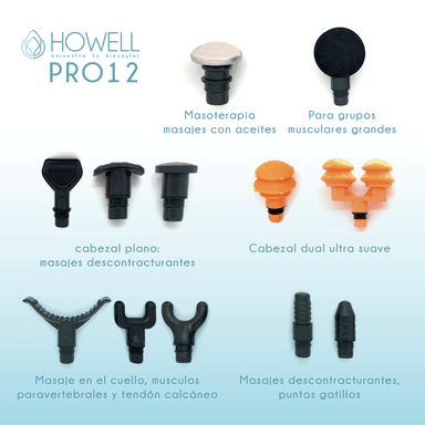 PISTOLA MASAJES HOWELL CORPORAL PRO 12 MASAJEADOR ESPALDA - 6