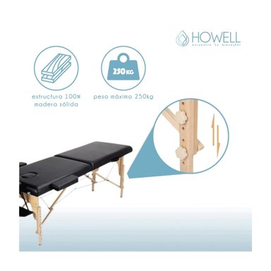 CAMILLA HOWELL MASAJES PORTÁTIL PLEGABLE ESTÉTICA + BOLSO - 6