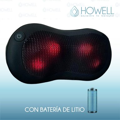COJÍN HOWELL MASAJEADOR INALÁMBRICO ALMOHADA MASAJE CALOR - 8