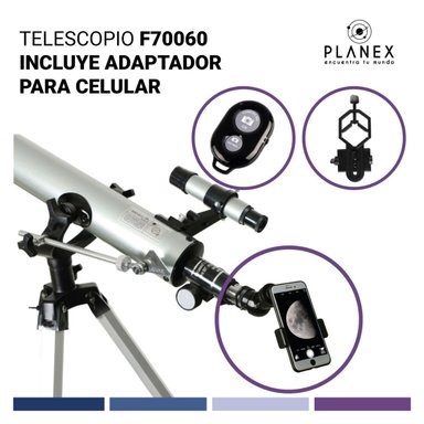 TELESCOPIO ASTRONOMICO MONOCULAR F70060 PLANEX + SOPORTE - 4