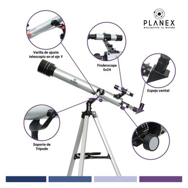 TELESCOPIO ASTRONOMICO MONOCULAR F70060 PLANEX + SOPORTE - 6