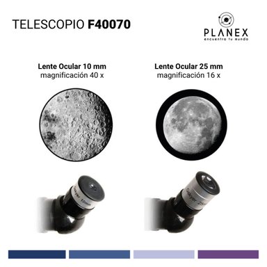 TELESCOPIO ASTRONOMICO MONOCULAR F40070 PLANEX + SOPORTE - 5