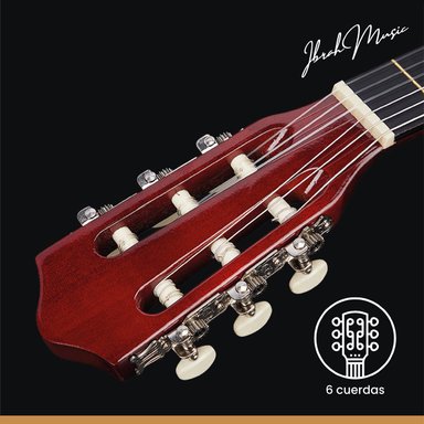GUITARRA ACÚSTICA IBRAH MUSIC CLÁSICA IBRAH 39 PULGADAS COLORES + FUNDA - 7