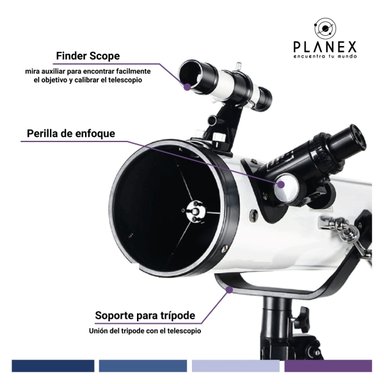 TELESCOPIO ASTRONOMICO NEWTONIANO F70076 PLANEX + SOPORTE - 3