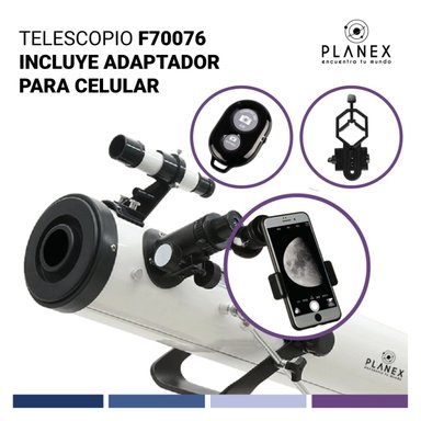 TELESCOPIO ASTRONOMICO NEWTONIANO F70076 PLANEX + SOPORTE - 6