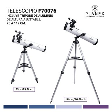 TELESCOPIO ASTRONOMICO NEWTONIANO F70076 PLANEX + SOPORTE - 7