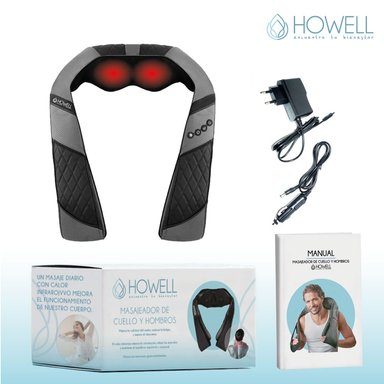 MASAJEADOR HOWELL CUELLO ESPALDA CERVICAL V3 CUERO - 2