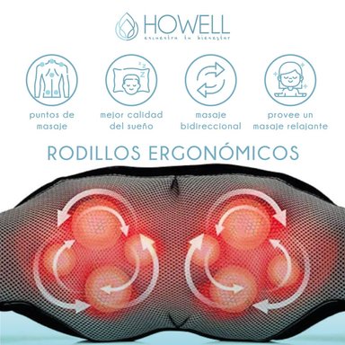 MASAJEADOR HOWELL CUELLO ESPALDA CERVICAL V3 CUERO - 4