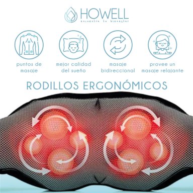 MASAJEADOR HOWELL CUELLO ESPALDA CERVICAL V4 CELESTE - 4