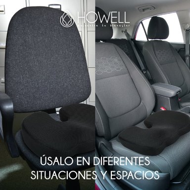 COJÍN HOWELL LUMBAR ORTOPÉDICO VISCOELÁSTICO ASIENTO - 7