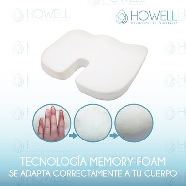 COJÍN HOWELL LUMBAR ORTOPÉDICO VISCOELÁSTICO ASIENTO - 8
