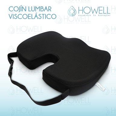 COJÍN HOWELL LUMBAR ORTOPÉDICO VISCOELÁSTICO ASIENTO - 9