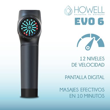 PISTOLA MASAJES HOWELL EVO 6 MASAJEADOR MUSCULAR PORTATIL - 2