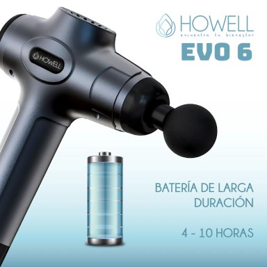 PISTOLA MASAJES HOWELL EVO 6 MASAJEADOR MUSCULAR PORTATIL - 5